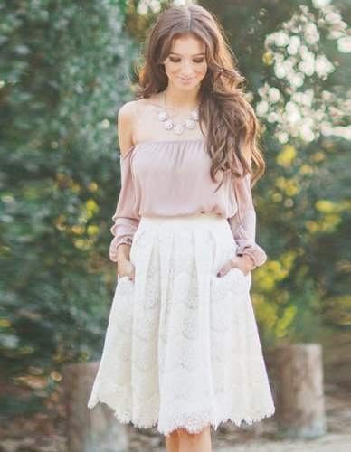 White-Crochet-Skirt