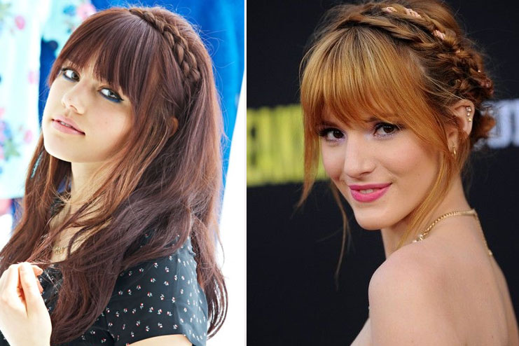 Braided Long hairstyles with Bangs